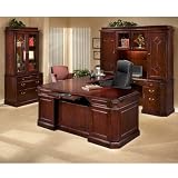 Oxmoor Merlot Cherry Right Executive UDesk Suite Merlot Cherry Finish