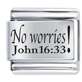 Buddhist Bracelet Take Heart No Worries Inspriational Italian Charm