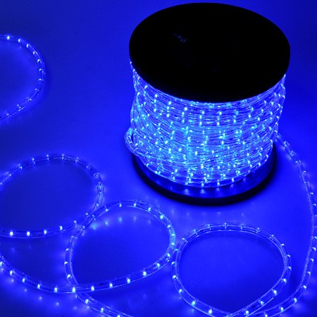 Blue Christmas Lighting Led Rope Light 150ft I 1620 Led Bulbs Rope