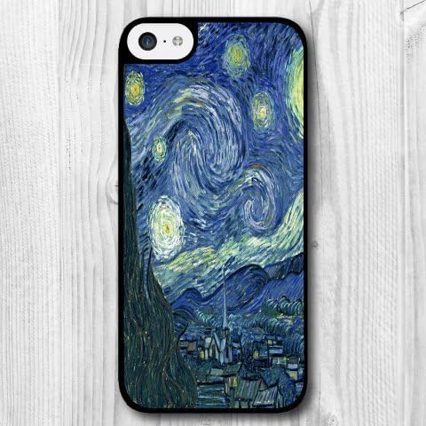 For iPhone 5C Case, Fashion Design Starry Night Pattern Protective Hard Phone Cover Skin Case For iPhone 5C +Screen Protector
