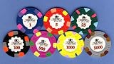 Top Hat and Cane Poker Chip Mustersatz von Paulson