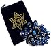 BLUE ONYX RUNE SET w/ Heart Chakra Pouch ~ Elder Futhark ~ 25 pieces