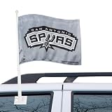 San Antonio Spurs 11" x 14" Gray Car Flag