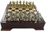 Civil War Chess Set with Mahogany Finish Board
