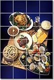 Food Photo Custom Tile Mural 18. 60x72 inches using (30) 12x12 ceramic tiles.