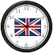 Flag of United Kingdom - Union Jack No.2 England Theme Wall Clock by WatchBuddy Timepieces (Black Frame)