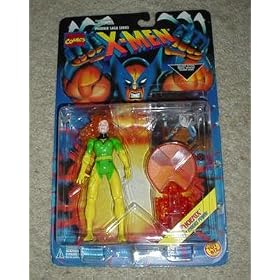 1995 Toy Biz Marvel X-Men Phoenix Saga Series Phoenix, With Offical Marvel Universe Trading Card And Catapult, Press Button On Phoenix's Back For A Fiery Glow To Hair And Eyes! Great Collectible!!