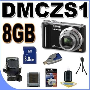 Panasonic Lumix DMC-ZS1 10MP Digital Camera w 12x Optical IS Zoom (Black) BigVALUEInc Accessory... by 