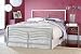 Malibu Iced Silver Finish King Size Iron Metal Bed