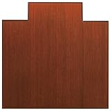 Anji Mountain Bamboo Chairmat & Rug Co. Tri-Fold Bamboo Chairmat, 47-Inch-by-51-Inch, 12mm Thick, With Lip, Dark Cherry
