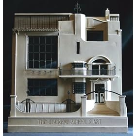 Signed and Dated Architectural Sculpture By Timothy Richards of the North Front of the Glasgow School of Art Designed By Charles Rennie Mackintosh