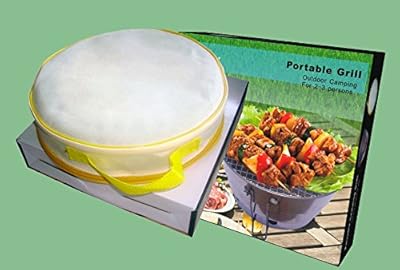 Voyage Portable Charcoal Grill for Outdoor Camping Barbecue, Travel Picnic Design, Foldable BBQ Grill with a Carrying Case