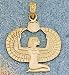 18k Gold Winged Isis Pendant