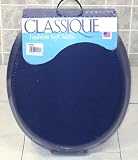 Ginsey Solid Navy Blue STANDARD Soft Padded Toilet Seat