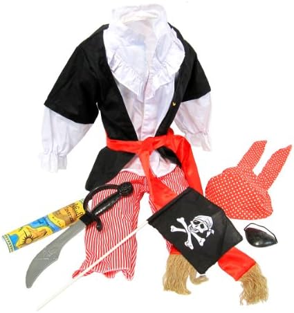 Aye Mateys Deluxe Pirate Children's Polyester Toy Costume Set with Accessories