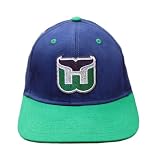 NHL Vintage Hartford Whalers Snapback Hockey Hat Cap - Blue / Green