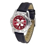 Mississippi State Bulldogs NCAA AnoChrome Sport Ladies Watch (Leather Band)