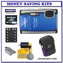 Olympus Stylus 6000 10MP Digital Camera (Blue) + Willoughby's 2GB xD Travelers Package
