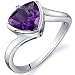 Trillion Cut Bypass Style 1.50 carats Amethyst Ring in Sterling Silver Available in Sizes 5 thru 9