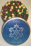 Review Scott's Cakes  / Scott's Cakes Holiday Mix Gourmet Chocolate Malt Balls in a Large Snowflake Tin