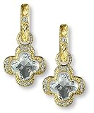 Jewelry : Clover Stone Diamond Pave Earring Charm by Zasha Signature Jewelry