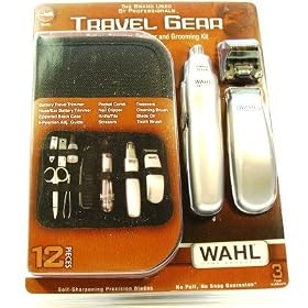 Wahl Travel Gear Battery Nose and Ear Trimmer, 12 Pieces