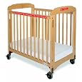 Foundations First Responder Compact Sided Evacuation Clearview Crib with Evacuation Frame, Natural