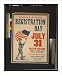 Historic Print (L): Territory of Hawaii registration day July 31