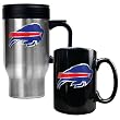 Buffalo Bills 16oz Travel Mug & 15oz Ceramic Mug set - Primary logo NFL Football