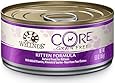 Wellness CORE Natural Grain Free Wet Canned Cat Food, Kitten Recipe, 5.5-Ounce Can (Pack of 24)