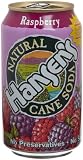 Hansens Soda Raspberry, 12-Ounce Cans (Pack of 24)