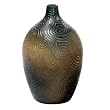 Handcrafted Chocolate Brown Terracotta Vase - Swirl Design