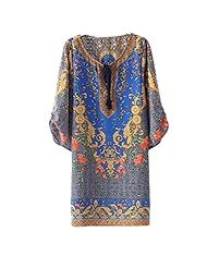 General Print  Shirt  Dress With a Ribbon 