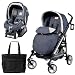 Peg Perego Switch Four Travel System with a Diaper Bag - Denim