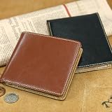Dandy＆Cool メンズ牛革二つ折り財布【MIKA-W189】黒 MIKA
