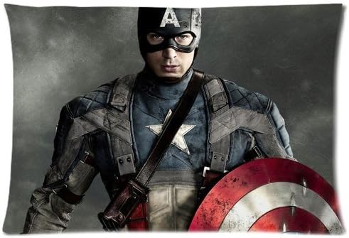 Captain America: The Winter Soldier Zippered Pillow Cushion Cases Covers 20x30 (Twin sides)superhero film the Marvel Comics