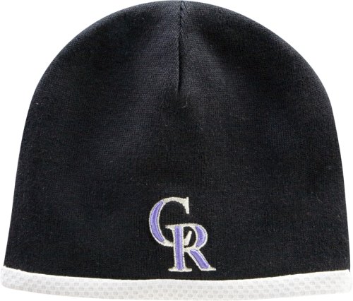 New Era Colorado Rockies AC Knit Cap (Black)