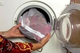 5 Small Zipped Net Laundry Washing Bags 31 x 36cms