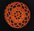 Pumpkin Cartwheel Crocheted Hair Bun Cover- LARGE