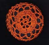 Pumpkin Cartwheel Crocheted Hair Bun Cover- LARGE