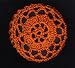 Pumpkin Cartwheel Crocheted Hair Bun Cover- LARGE