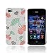 For Apple iPhone 4 Bling Hard Case RED CHERRIES SILVER