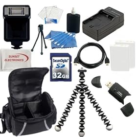 SSE Mega Bundle for Point & Shoot Kit EN-EL5 2 Extended Life Replacement Batteries for Nikon + External Rapid AC/DC Charger + 32GB Memory Card + Memory Card Reader + Carrying Case for Nikon Coolpix 3700, Coolpix 3700, Nikon Coolpix 4200, Coolpix 4200, Nikon Coolpix 5200, Coolpix 5200, Nikon Coolpix 
