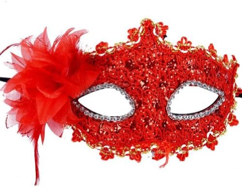 JUDIER Venetian Mask Masquerade False Beard Halloween Costume