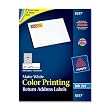 Avery Matte White Color Printing Labels for Inkjet Printers, 0.75 x 2.25 Inch, Pack of 600 (8257)