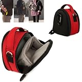 Olympus Point & Shoot Camera VanGoddy Mini laurel Small Camera Bag For Olympus Cameras SZ Series TOUGH Series & V Series Model Cameras (Cardinal)+ 4GB Micro SD Card with SD Adaptor+ Black/Red 6 inch Camera Tripod