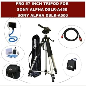Xtreme Pro 57 inch tripod for Sony Alpha DSLR-A450 and Sony Alpha DSLR-A500