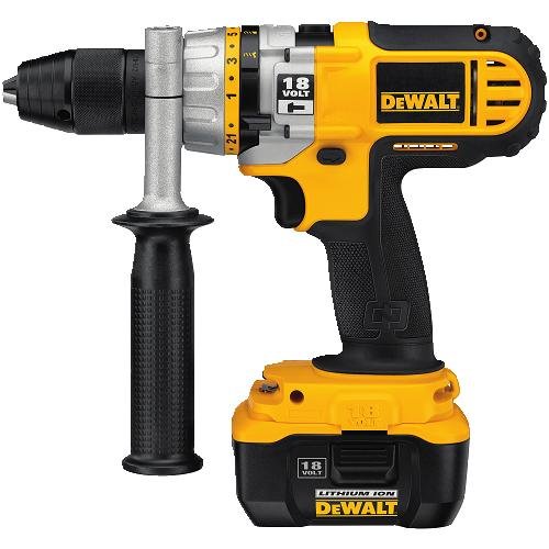 DEWALT DC927KL 18-Volt 1/2-inch Lithium Ion 18V Cordless Hammerdrill/Drill/Driver with NANO Technology
