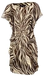 Zebra Print Polyester Spaghetti Strap  Sequined  Dress With Ruffles