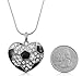Glamour Girl Gifts Large Crystal Heart Shaped Soccer Ball Sports Fan Necklace for Women and Teens